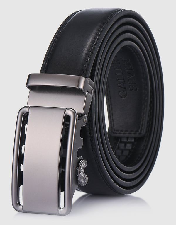Men's Classic Bilinear Leather Ratchet Belt